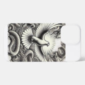 ダヴスネークピットタトゥーデザイン iPhoneケース (裏面横)