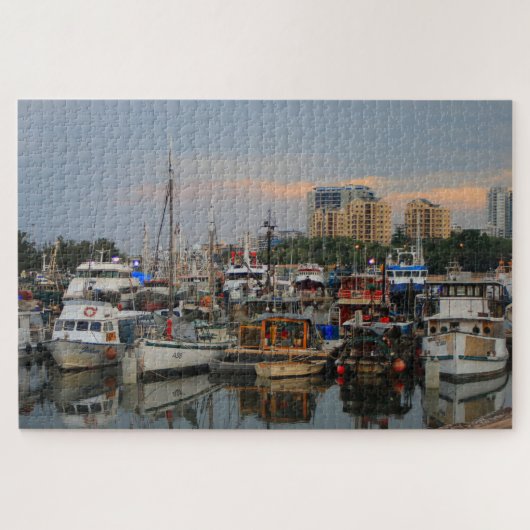 ダーウィンと魚釣りボート（オーストラリア） ジグソーパズル (横)