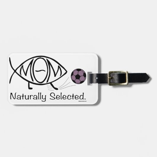 ダーウィンのサッカーのお母さん ラゲッジタグ (正面横)