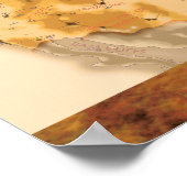 ダーウィンのワールド・ツイスト・アース・マップ(背景あり) ポスター (角)