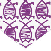 ダーウィンの元の魚(すみれ色) ショートテーブルランナー (コーナー)