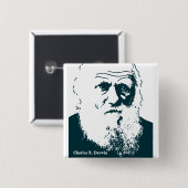 ダーウィンの写真。 ボタン 缶バッジ (正面&裏面)