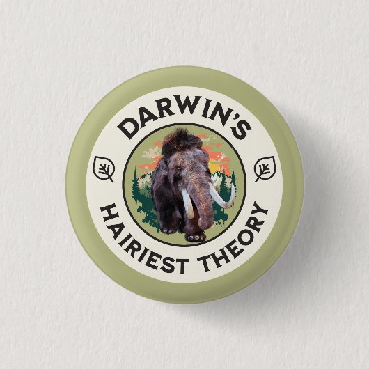 ダーウィンの最も高い理論ウルマンモス 缶バッジ (正面)