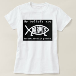 ダーウィンの無神論的なTシャツ Tシャツ