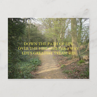 ダーウィンの考えるな道の俳句の郵便はがき ポストカード