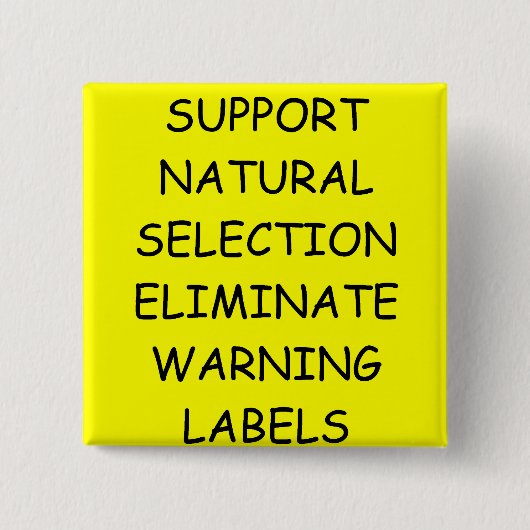 ダーウィンの進化の冗談 缶バッジ (正面)