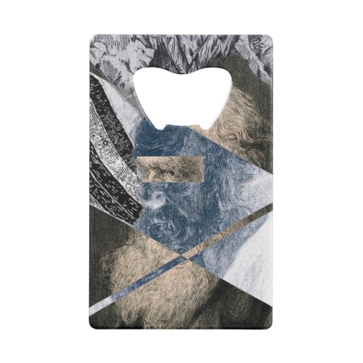 ダーウィンは地質学者ステンレス鋼ボトルオープン クレジットカード栓抜き (裏面)