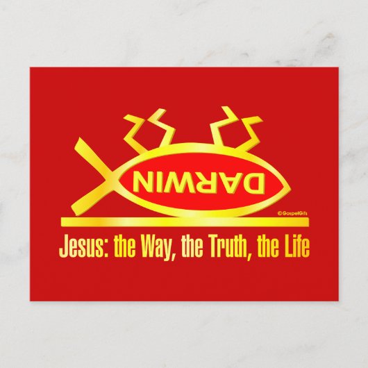 ダーウィンは死んだ ポストカード (正面)