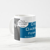 ダーウィン日のコーヒー・マグを祝って下さい コーヒーマグカップ (正面左)