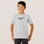 ダーウィン飛んでいるプテラス恐竜 Tシャツ (正面フル)