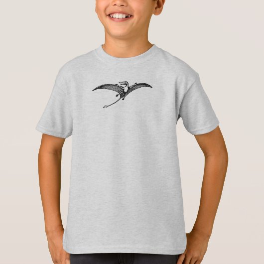 ダーウィン飛んでいるプテラス恐竜 Tシャツ (正面)