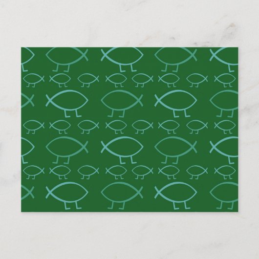 ダーウィン魚 ポストカード (正面)