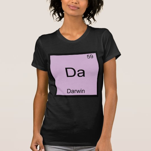 ダーウィン おもしろ 化学 元素記号 Tシャツ (正面)