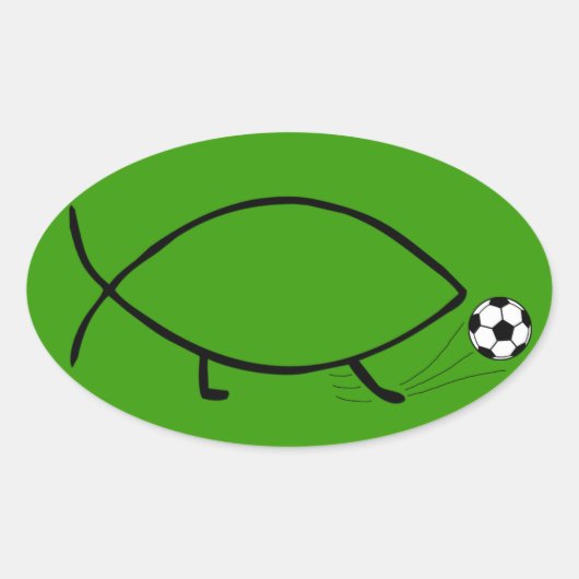 ダーウィン・サッカー・キック 楕円形シール (正面)