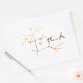 ダーウィン・ツリー・オブ・ライフ:考え I 楕円形シール (封筒)