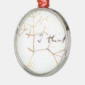 ダーウィン、私は生命の樹を考えます メタルオーナメント (左)