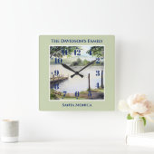 ダーウェントウェーターレイクディストリクトカンブリアウォーターカラー スクエア壁時計 (ホーム)