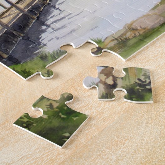 ダーウェントウォーターレイクディストリクトクンブリア水彩色 ジグソーパズル (側面)