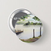 ダーウェントWater Keswick England Water color 絵画's 缶バッジ (正面&裏面)