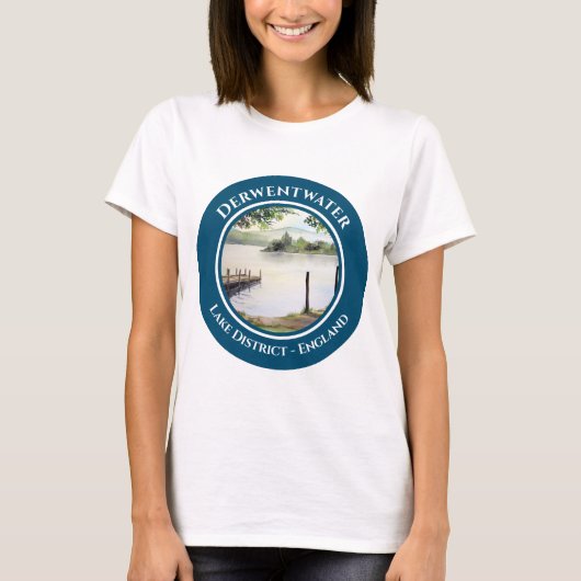 ダーウェントWater Keswick England Water color 絵画's Tシャツ (正面)