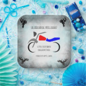 ダーカッコいいトバイ男らしク16th誕生日      ペーパープレート (パーティー)