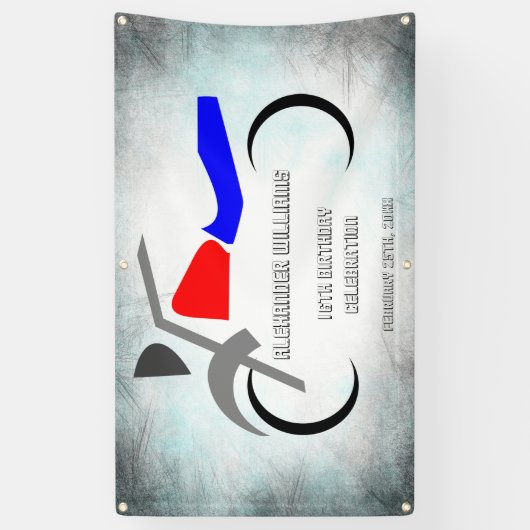 ダーカッコいいトバイ男らしク16th誕生日  横断幕 (縦)