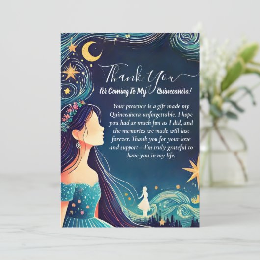 ダークおもしろいスタープロムスターリーナイトスカイキンセアニェラ サンキューカード (スタンド正面)