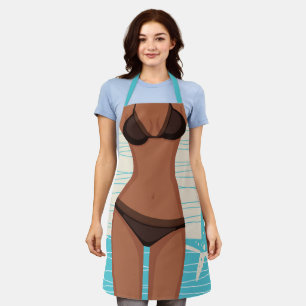ダークおもしろいタンビキニGIrl エプロン