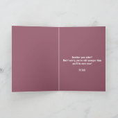 ダークおもしろいピンクゴリラ誕生日 カード (内部)