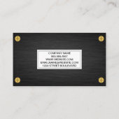 ダークお洒落メタル |金属製金ゴールドねじ 名刺 (裏面)