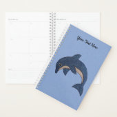 ダークかわいらしブきらめくルブルー白飛びイルカ プランナー手帳 (ディスプレー)