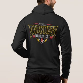 ダークさが私を形成 エッジーなグランジマークTシャツデザイン パーカ