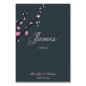 ダークさくらんぼ結婚ブロッサムのテーブル座席表 テーブルナンバー (正面)