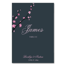 ダークさくらんぼ結婚ブロッサムのテーブル座席表 テーブルナンバー