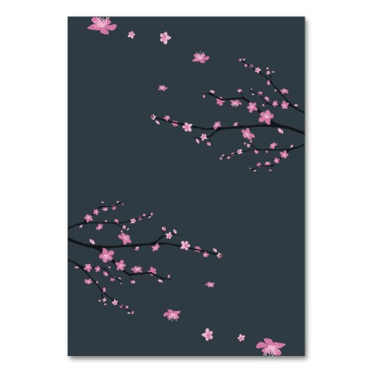 ダークさくらんぼ結婚ブロッサム座席表 テーブルナンバー (裏面)