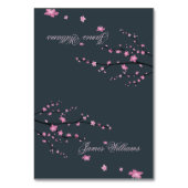 ダークさくらんぼ結婚ブロッサム座席表 テーブルナンバー (正面)