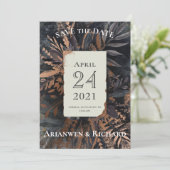 ダークでムーディなウェディング・セーブ・ザ・デート 招待状 (スタンド正面)