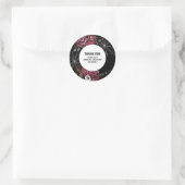 ダークでムーディなゴシックフラワーブラック ブライダルシャワー ラウンドシール (バッグ)