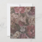 ダークでムーディーなフラワーのリハーサルディナー招待状 セーブザデート (裏面)