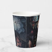 ダークでムーディーなフローラルゴシック ブライダルシャワー 紙コップ (右)