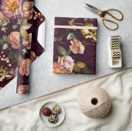 ダークでムーディーなブライダルシャワーのラッピングペーパー ラッピングペーパー