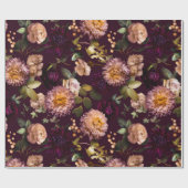 ダークでムーディーなブライダルシャワーのラッピングペーパー ラッピングペーパー (フラット)