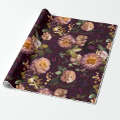 ダークでムーディーなブライダルシャワーのラッピングペーパー ラッピングペーパー (アンロールド)