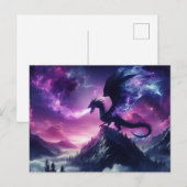 ダークで中世風のエーテリアルドラゴン シーズンポストカード (正面/裏面)