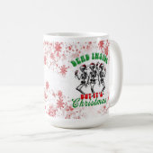 ダークで面白いクリスマスの骸骨ダンス コーヒーマグカップ (正面右)
