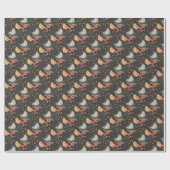 ダークと居心地の良いラブバードフローラ植物学 ラッピングペーパー (フラット)