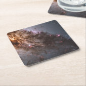 ダークなレーンの塵のクロスCentaurus銀河系。 スクエアペーパーコースター (アングル)