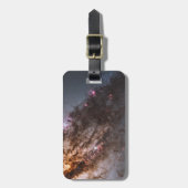 ダークなレーンの塵のクロスCentaurus銀河系。 ラゲッジタグ (正面縦)