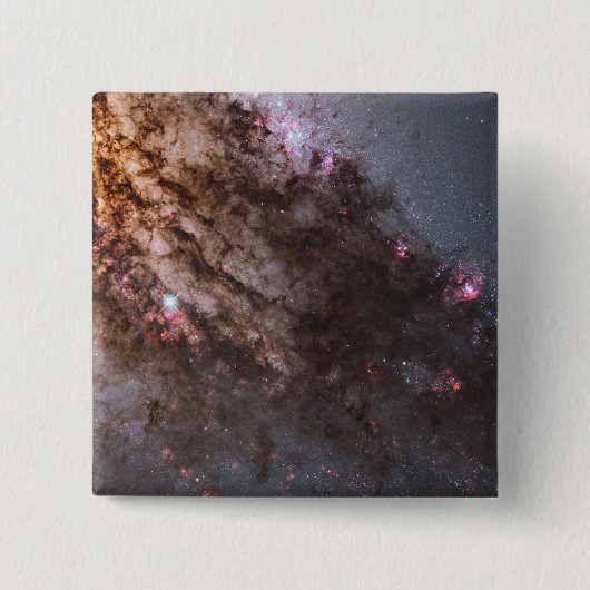 ダークなレーンの塵のクロスCentaurus銀河系。 缶バッジ (正面)