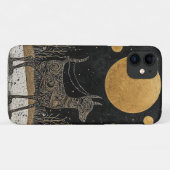 ダークな美意識の犬のシルエット ファンタジーな犬好き Case-Mate iPhoneケース (裏面(横))